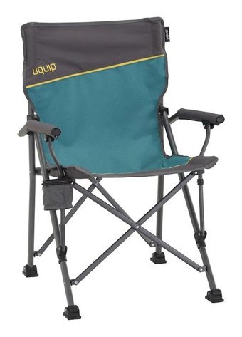 Uquip Comfy Katlanır Kolçaklı Mavi Tekli Kamp Sandalyesi
