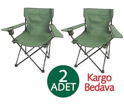 Romee Kolçaklı Yeşil 2'Li Kamp Sandalyesi