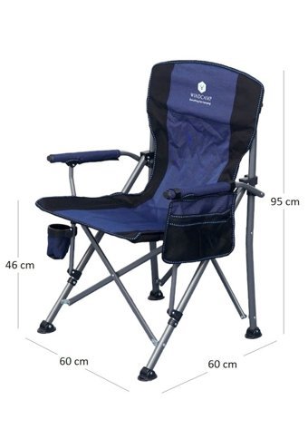 Windcamp Kolçaklı Mavi 2'Li Kamp Sandalyesi