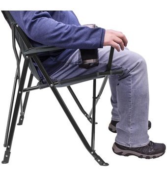 Gci Outdoor Katlanır Kolçaklı Mavi Melanj Tekli Kamp Sandalyesi