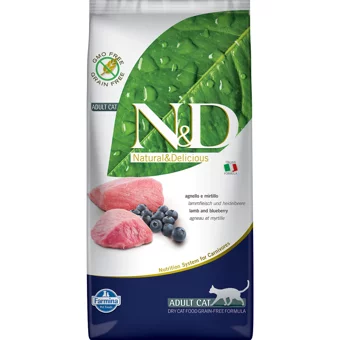N&D Kuzu Etli-Yaban Mersinli Yetişkin Kuru Kedi Maması 5 kg