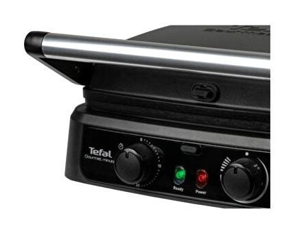 Tefal Gourmet Minute Zaman Ayarlı 4 Dilim Yanmaz Yapışmaz Kaplama Çıkartılabilir Plaka Çift Taraflı Siyah Izgaralı Tost Makinesi