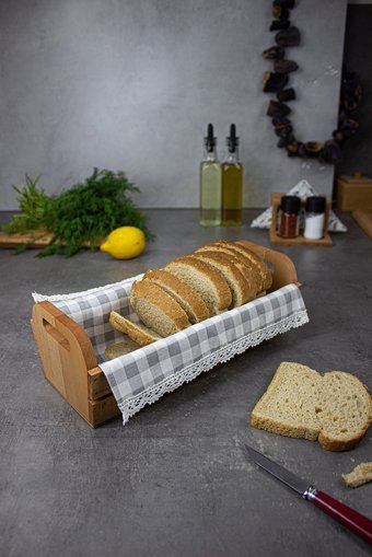 Kukiwood Kapaklı Turuncu Ekmek Kutusu