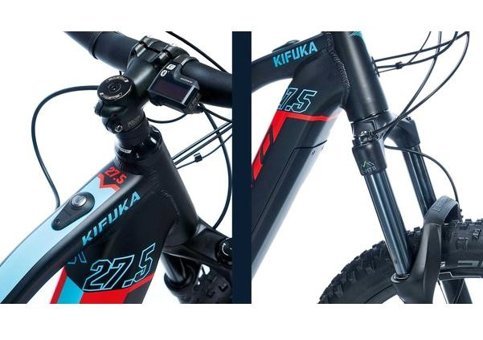 Carraro Kıfuka FS Plus 250 W 100 Km 27.5 Jant 12 Vites Katlanır Dağ Elektrikli Bisiklet Kırmızı Siyah