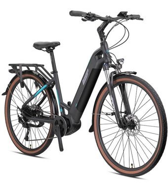 Loop Commuter 250 W 100 Km 28 Jant 9 Vites Şehir / Tur Elektrikli Bisiklet Mat Siyah Turkuaz