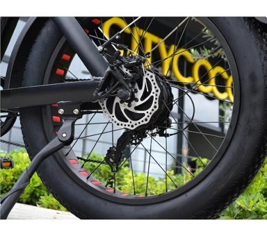 Citycoco Fat Bike 250 W 45 Km 24 Jant 7 Vites Şehir / Tur Elektrikli Bisiklet Siyah