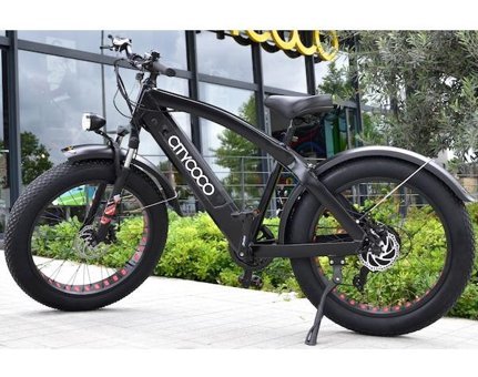 Citycoco Fat Bike 250 W 45 Km 24 Jant 7 Vites Şehir / Tur Elektrikli Bisiklet Siyah