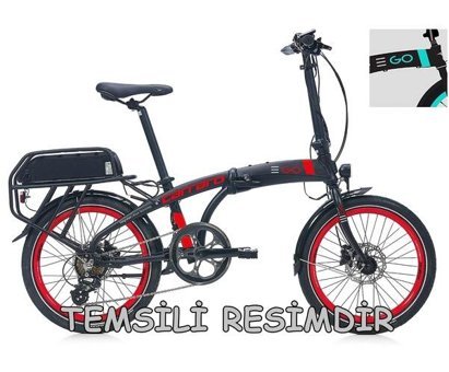 Carra E-GO 2.1 250 W 50 Km 20 Jant 7 Vites Katlanır Şehir / Tur Elektrikli Bisiklet Gri Siyah Turkuaz