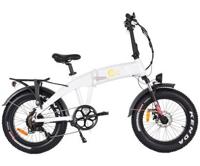 Citycoco Fatbike Foldable Mini 250 W 30 Km 19 Jant 7 Vites Şehir / Tur Elektrikli Bisiklet Beyaz