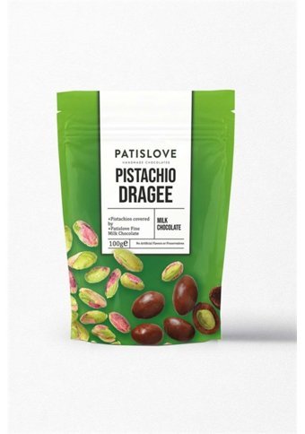 Patiswiss Draje Antep Fıstıklı-Sütlü Çikolata 80 gr