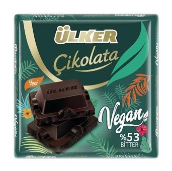 Ülker Kare Vegan Bitter Çikolata 60 gr 6 Adet