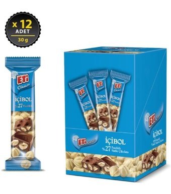 Eti İçibol Fındıklı Çikolata 30 gr 12 Adet