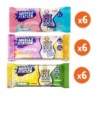 Muscle Station Station Fit Snack Bar Meyveli Çikolata 40 gr 18 Adet