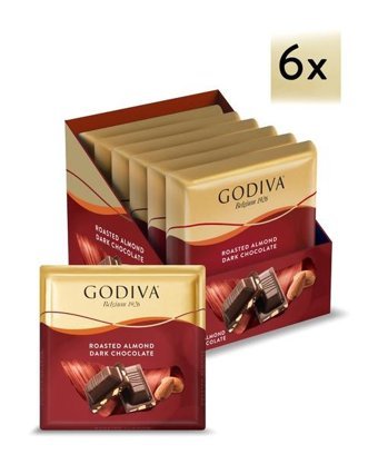 Godiva Bademli-Bitter Çikolata 60 gr 6 Adet