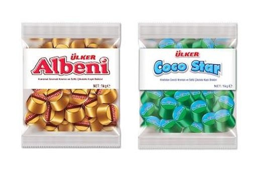 Ülker Albeni & Cocostar Hindistan Cevizli-Karamelli Çikolata 1 kg 2 Adet