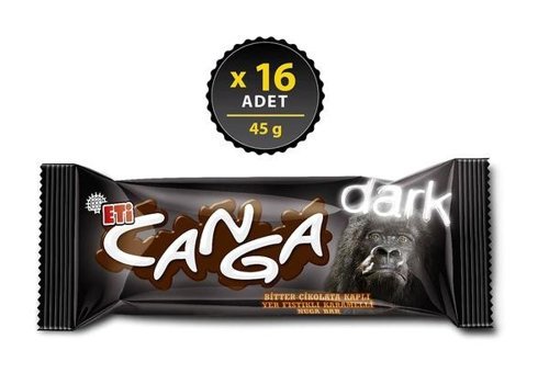 Eti Canga Bitter Fıstıklı Çikolata 45 gr 16 Adet