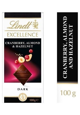 Lindt Excellence Cranberry Bademli-Fındıklı Çikolata 100 gr