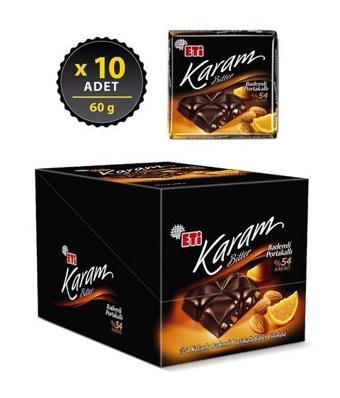 Eti Karam Bitter Çikolata 60 gr 10 Adet