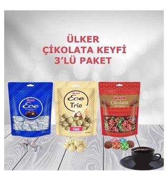 Ece Ece Trio-Ece-Çikolatin Karışık Çikolata 350 gr 3 Adet