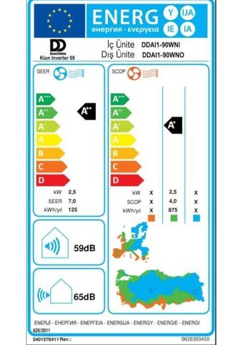 Demirdöküm Kion 18000 Btu A++ Enerji Sınıfı R32 Multi İnverter Split Duvar Tipi Klima
