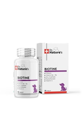 Dr. Nature's Dog Biotin D Vitaminli C Vitaminli B Vitaminli Tüy Sağlığı İçin 75 gr 75 Tablet Köpek Vitamini