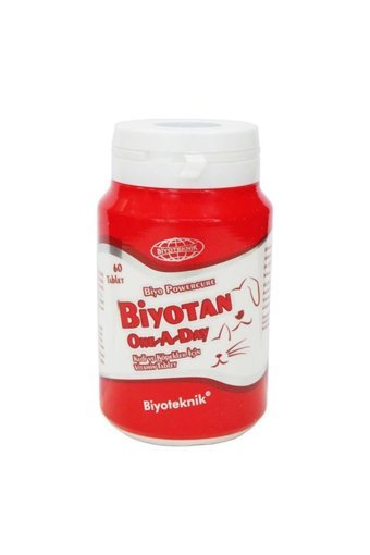 Biyoteknik Biyotan One-a-day D Vitaminli Tüy Sağlığı İçin 90 gr 60 Tablet Köpek Vitamini
