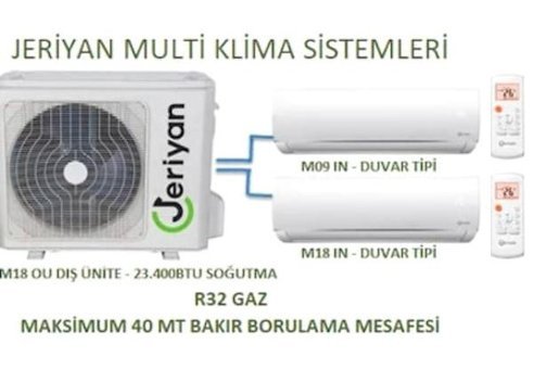 Jeriyan 23400 Btu A++ Enerji Sınıfı R410A Multi İnverter Split Duvar Tipi Klima