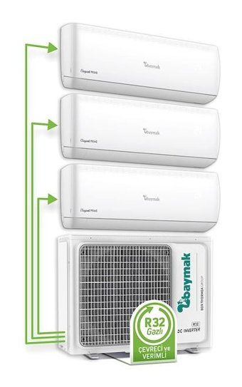 Baymak Elegant Prime 21000 Btu A++ Enerji Sınıfı R410A Multi İnverter Split Duvar Tipi Klima