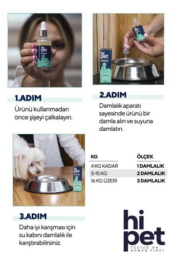 Hi Pet C Vitaminli Tüy Sağlığı İçin 50 ml 1 Adet Sıvı Köpek Vitamini