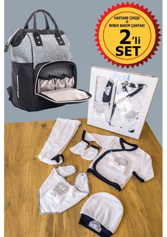 Cucul 5 Parça Hastane Çıkışı İkili Set Bebek Sırt Çantası