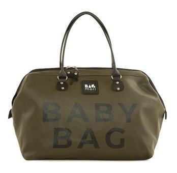 Bagmori Baby Bag Baskılı Deri Bebek Omuz Çantası Haki