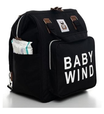 Jardin Baby Wind Anne Bebek Sırt Çantası Biberon Termos Gözlü Siyah