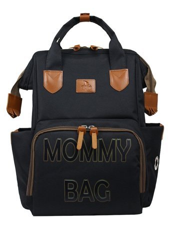 Stylo Doce Mommy Baskılı Bebek Sırt Çantası Siyah