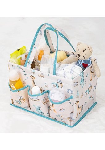 Pazar Kapısı Çok Gözlü Organizer Baby Bebek El Çantası Mavi