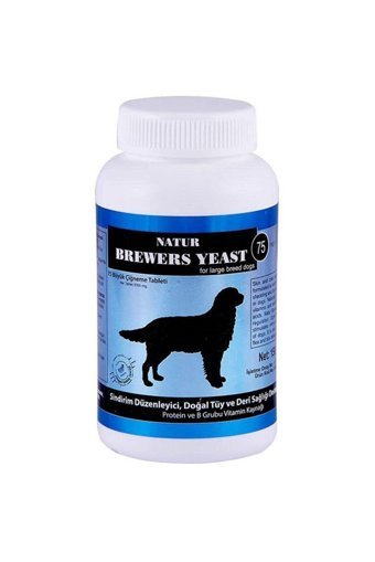 Natur Vital Brewers Yeast B Vitaminli Tüy Sağlığı İçin 100 gr 75 Tablet Köpek Vitamini