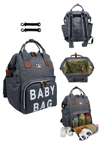 Stylo Roma Baby Baskılı Bebek Sırt Çantası Gri