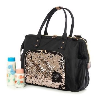 Lal Baby Baggage Pullu Bebek Omuz Çantası Siyah
