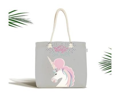 Realhomes 4356g Baby Shower Unicorn At Tasarımlı Kumaş Bebek Omuz Çantası