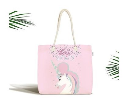 Realhomes 4356p Baby Shower Unicorn At Tasarımlı Kumaş Bebek Omuz Çantası