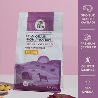 Kito Kuzu Etli Tüm Irklar Yetişkin Kuru Köpek Maması 2.5 kg