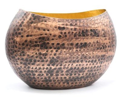 Greenmall Solo Metal Büyük Boy Saksı Bronz Altın