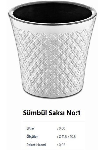 Montesev Sümbül Çiçek 0.60 lt Saksı Beyaz