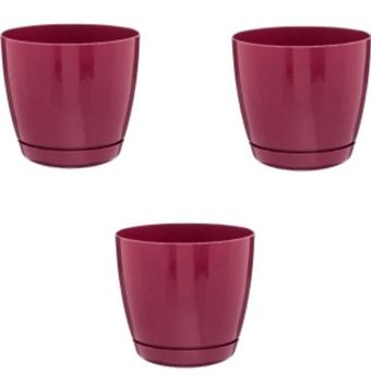 Favilla Floris 3 Adet Tabaklı 6 lt Saksı Bordo