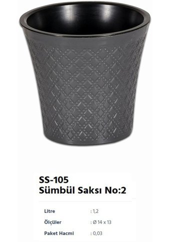 Montesev Sümbül Çiçek 1.2 lt Saksı Gri