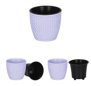 Holıday 1.5 lt Sarmaşık Yuvarlak Çiftli Saksı Beyaz