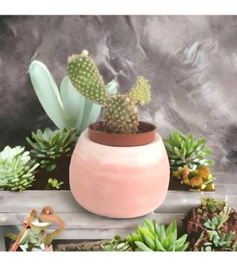 Cococraft Beton Mermer Desenli Saksı Kiremit