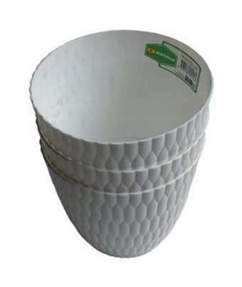 Bahat Plastik 3 Adet 1.5 lt Saksı Beyaz