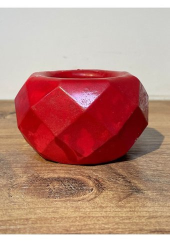 Pointflowers Prizma Sukulent Saksı Kaktüs Mumluk Saksı Kırmızı