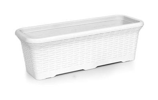 Hiper Hasır Balkon Askılı 16.5 lt Saksı Beyaz