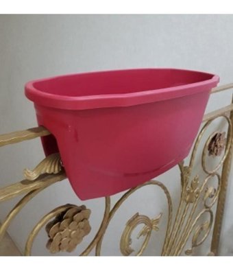 Asenya 15.5 lt Kırmızı Renk Zümrüt Saksı Çiçek Saksısı Plastik Saksı